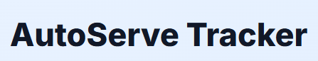 AutoServe Tracker